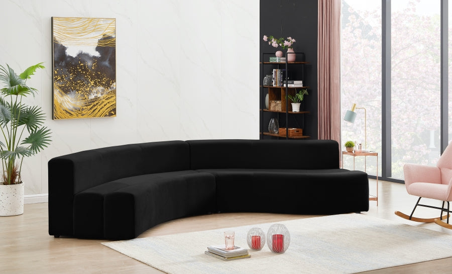 Curvy Velvet Sectional