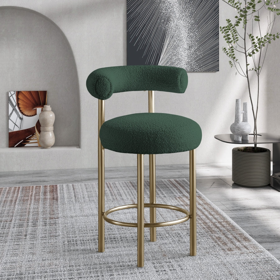 Bordonia Boucle Fabric Stool