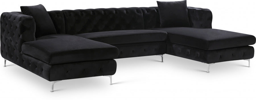 Gaby Velvet 3pc. Sectional