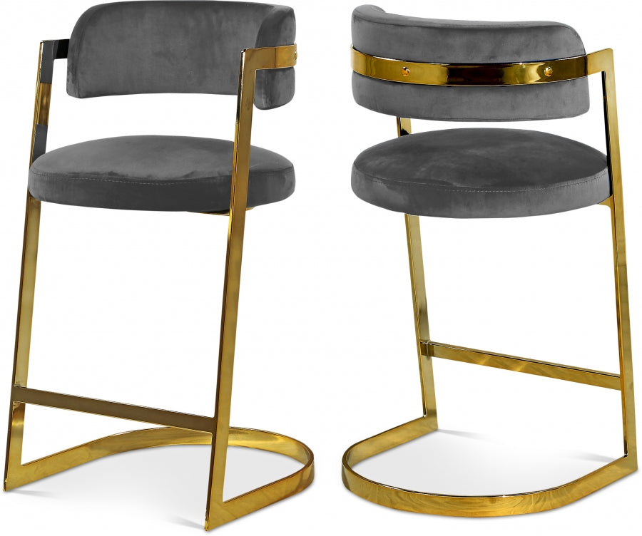 Senti Velvet Counter Stool