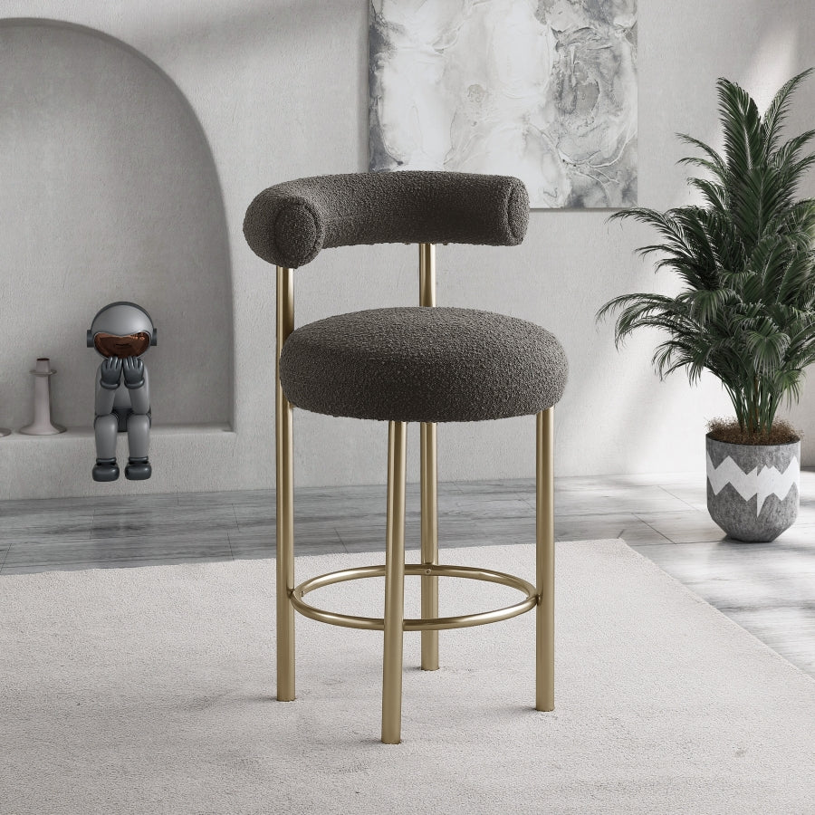 Bordonia Boucle Fabric Stool