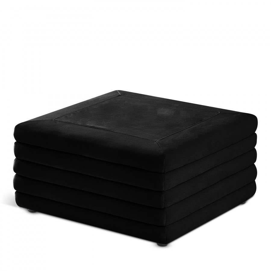 Lotus Velvet Ottoman