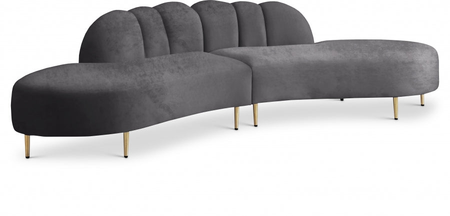 Dezi Velvet 2pc. Sectional