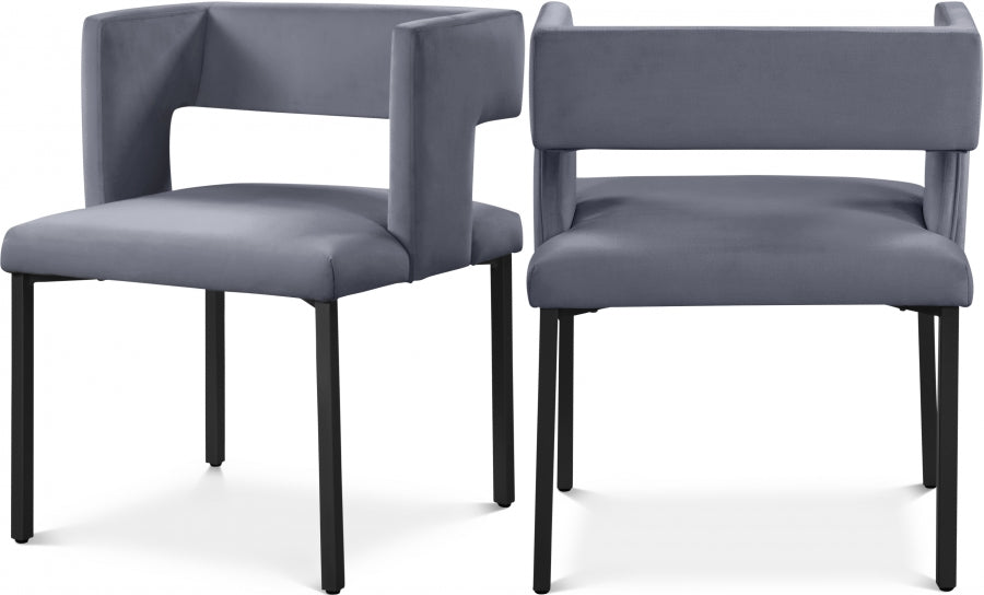 Cazo Velvet Dining Chair (Set of 2)