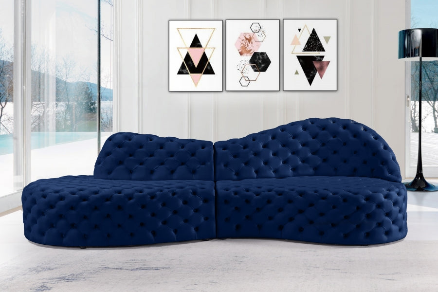 Royalty Velvet 2pc. Sectional