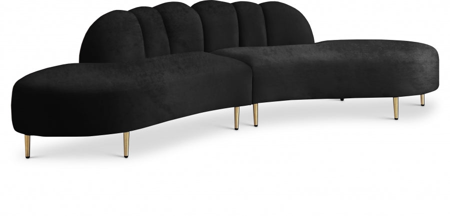 Dezi Velvet 2pc. Sectional