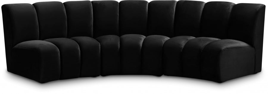 Infinity Velvet 3pc. Modular Sectional