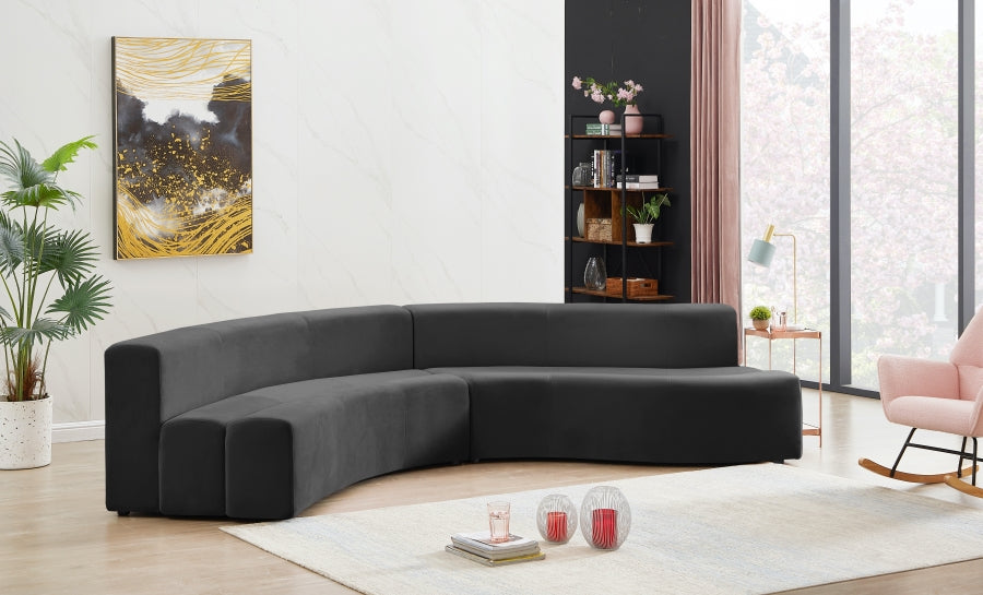 Curvy Velvet Sectional