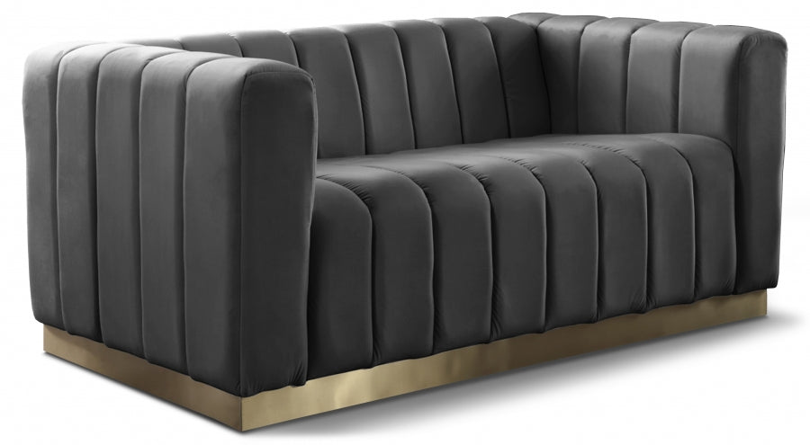 Miza Velvet Loveseat