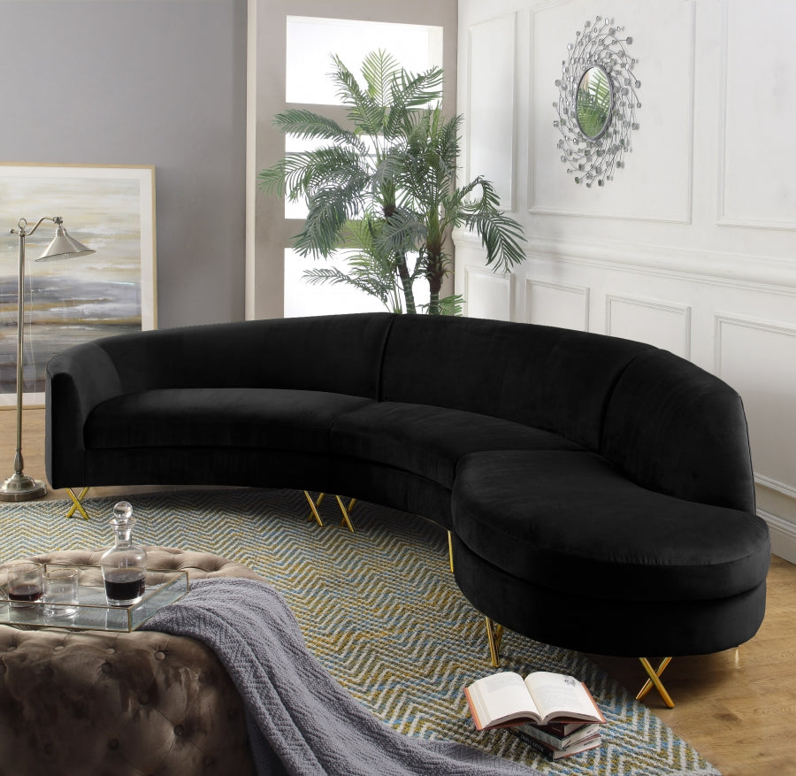 Sosa Velvet 3pc. Sectional