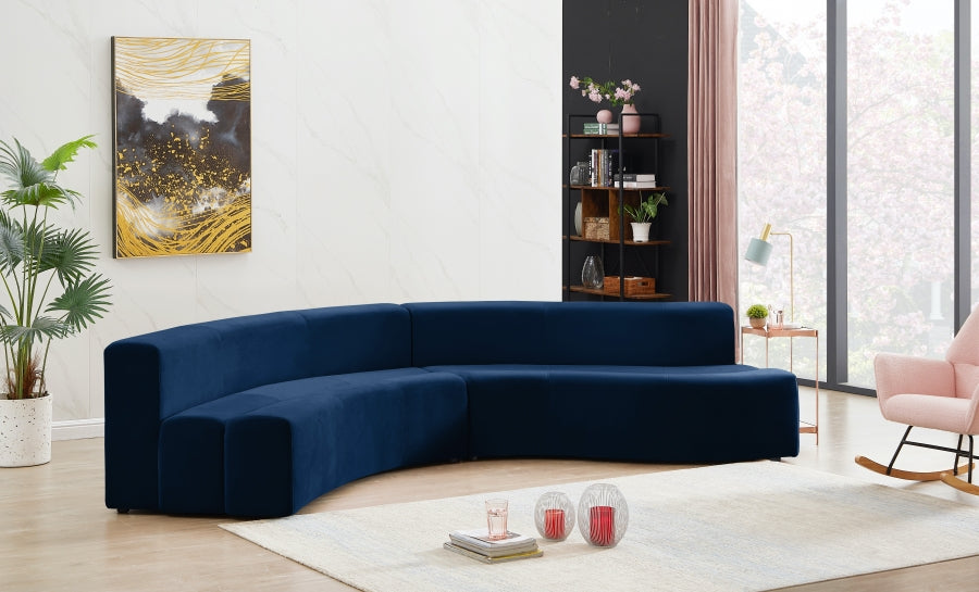 Curvy Velvet Sectional