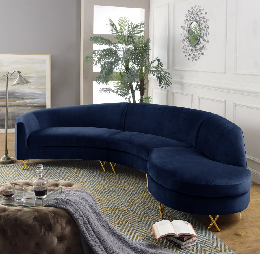 Sosa Velvet 3pc. Sectional