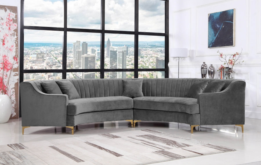 Joni Velvet 2pc. Sectional