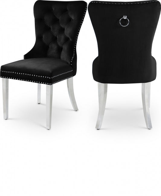 Carvet Velvet Dining Chairs (Set of 2)