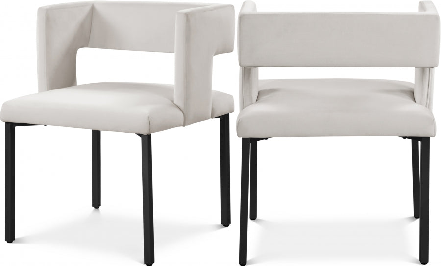 Cazo Velvet Dining Chair (Set of 2)