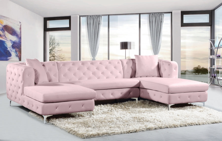 Gaby Velvet 3pc. Sectional