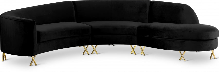 Sosa Velvet 3pc. Sectional