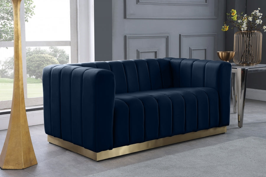 Miza Velvet Loveseat