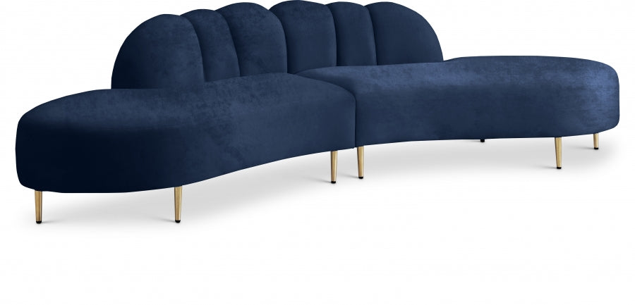 Dezi Velvet 2pc. Sectional