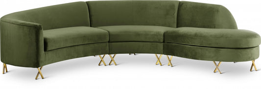 Sosa Velvet 3pc. Sectional