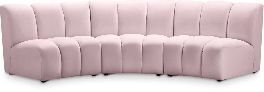 Infinity Velvet 3pc. Modular Sectional