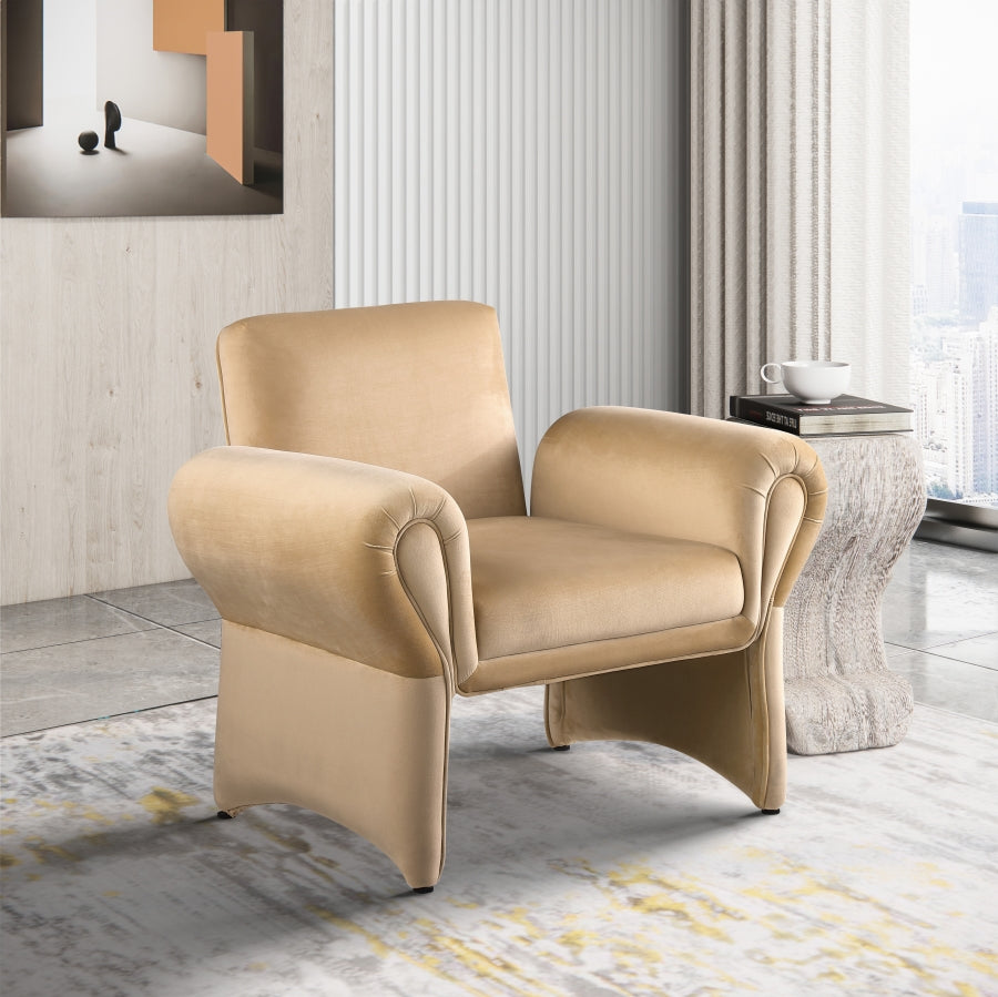 Flaren Velvet Accent Chair