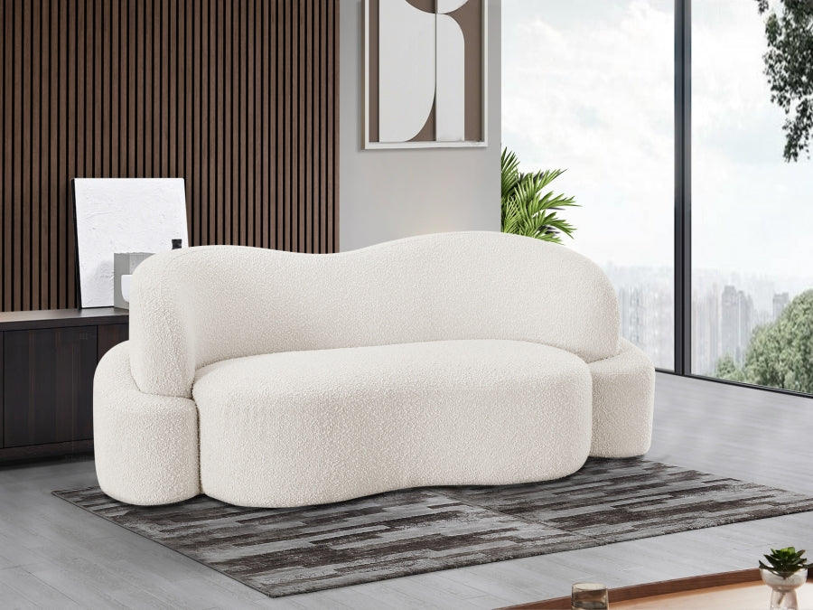 Pandi Boucle Fabric Loveseat