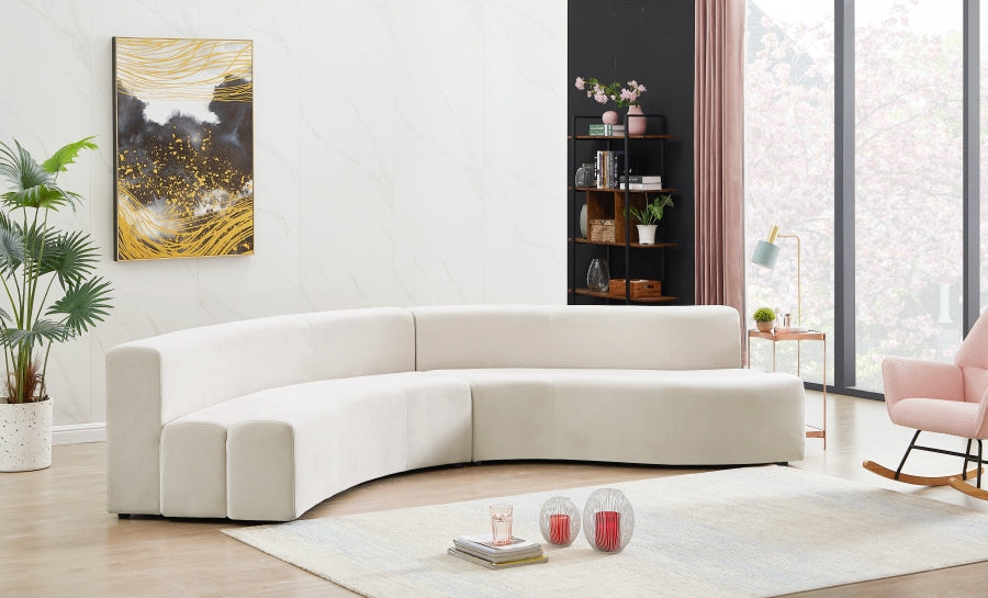 Curvy Velvet Sectional