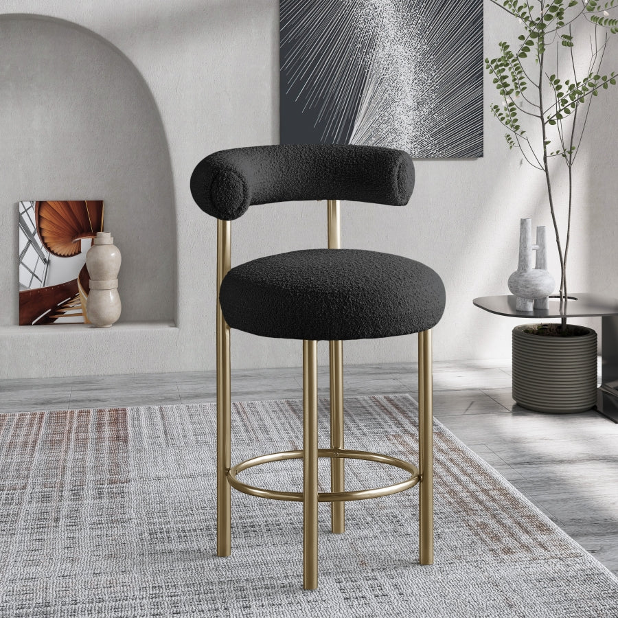 Bordonia Boucle Fabric Stool