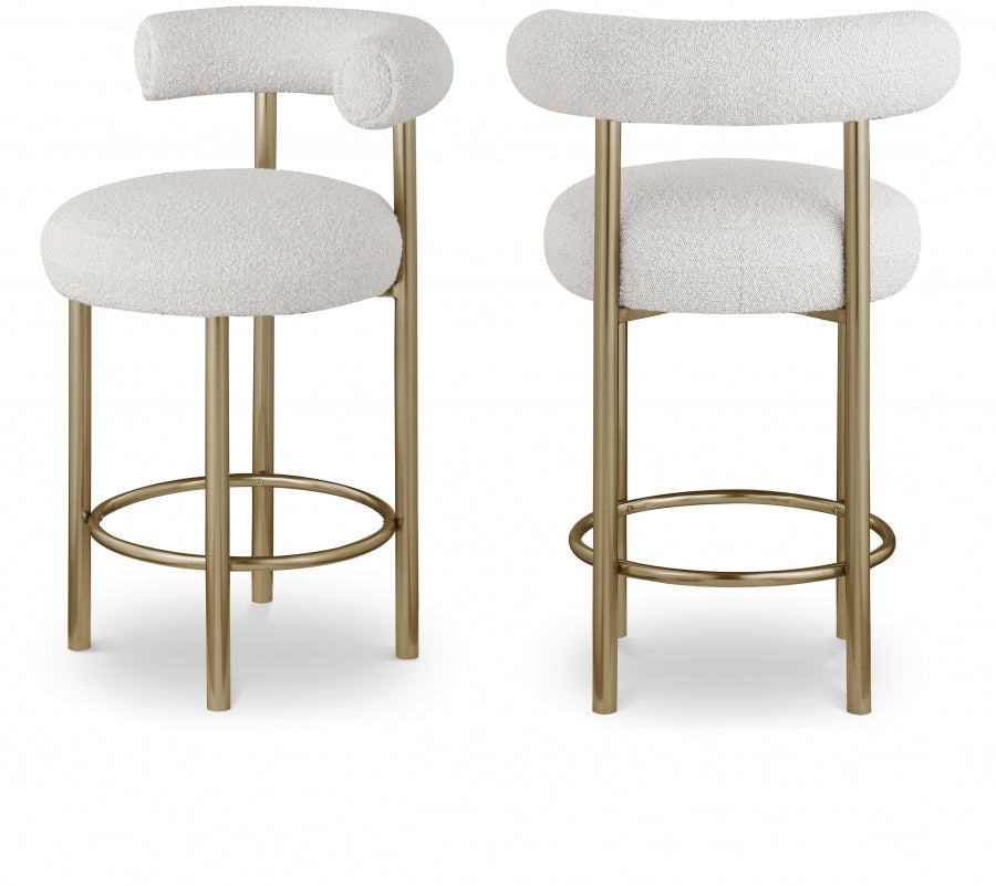 Bordonia Boucle Fabric Stool