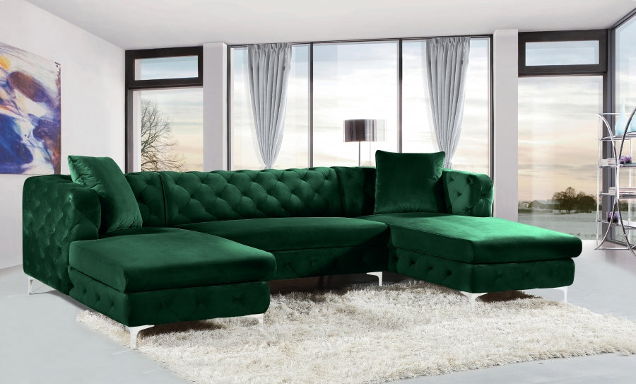 Gaby Velvet 3pc. Sectional