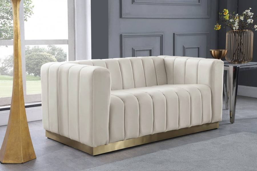 Miza Velvet Loveseat