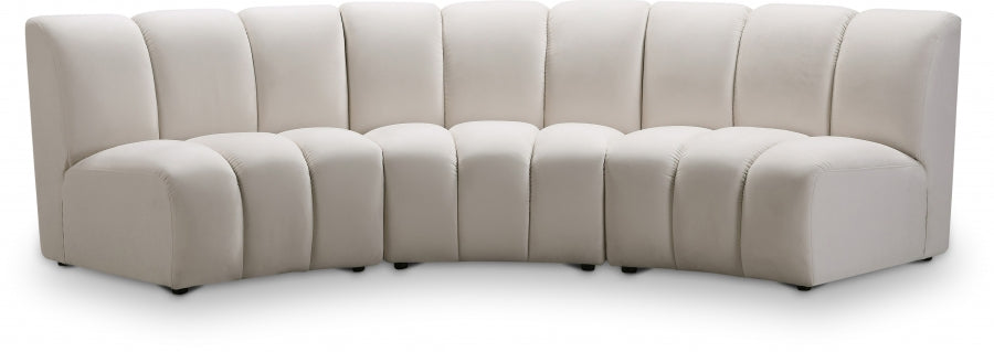 Infinity Velvet 3pc. Modular Sectional