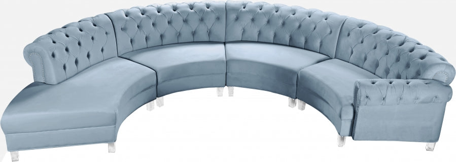 Austin Velvet 3pc. Sectional