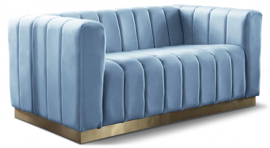 Miza Velvet Loveseat