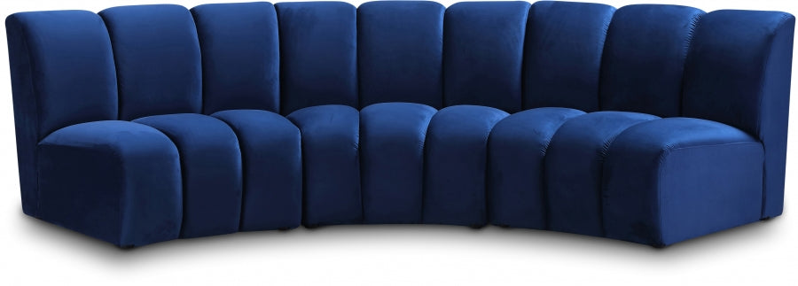 Infinity Velvet 3pc. Modular Sectional