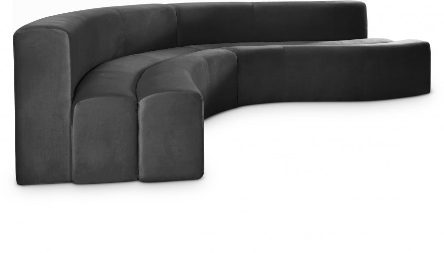 Curvy Velvet Sectional