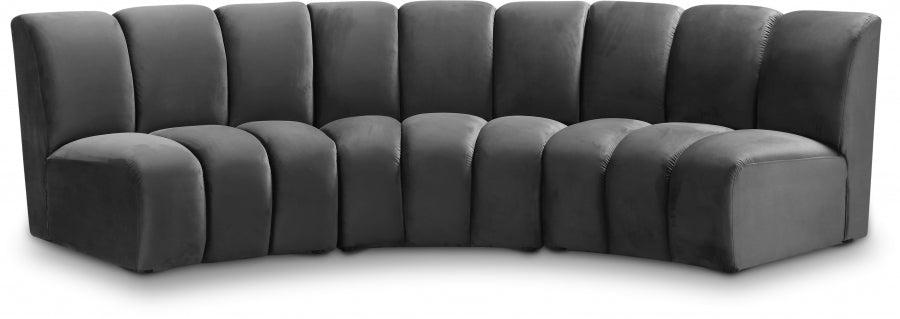 Infinity Velvet 3pc. Modular Sectional