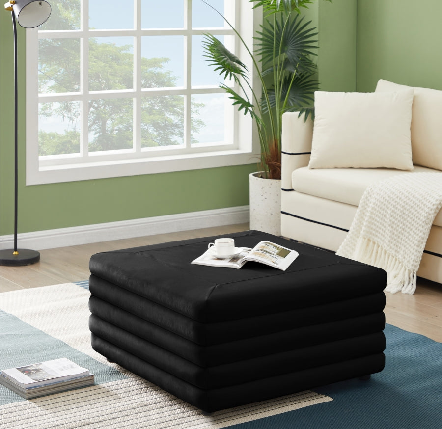 Lotus Velvet Ottoman