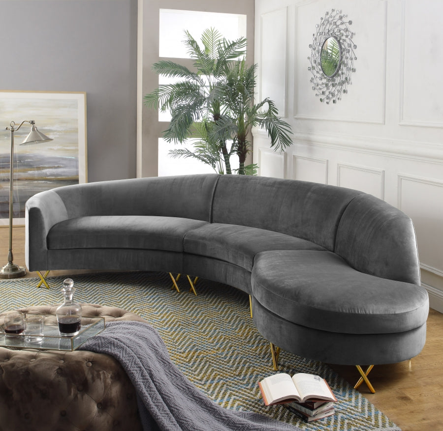 Sosa Velvet 3pc. Sectional