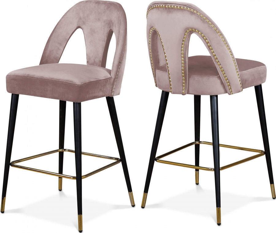 Akiya Velvet Counter Stool