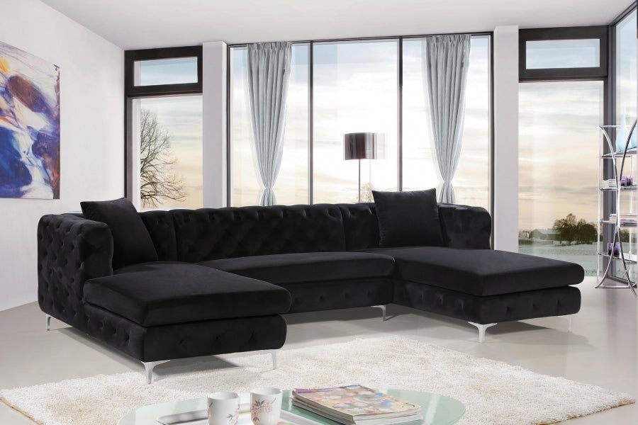 Gaby Velvet 3pc. Sectional