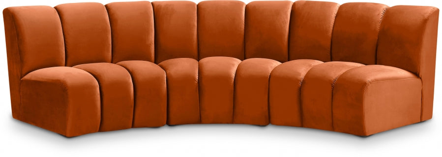 Infinity Velvet 3pc. Modular Sectional