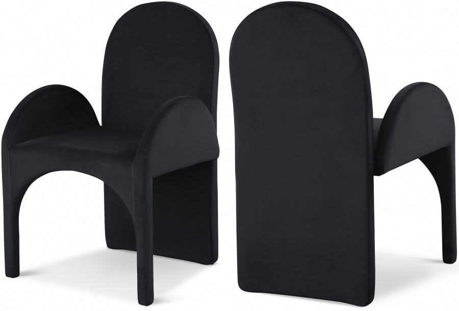 Seline Velvet Dining Arm Chair (Set of 2)