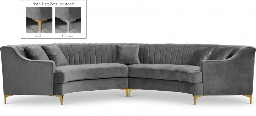 Joni Velvet 2pc. Sectional