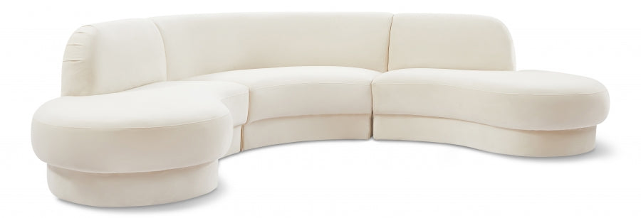 Reva Velvet 3pc. Sectional