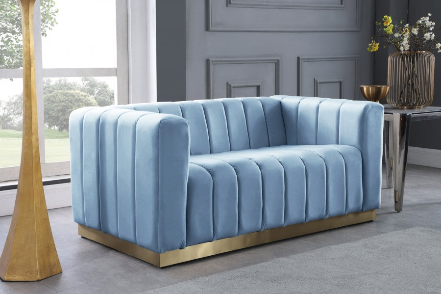 Miza Velvet Loveseat