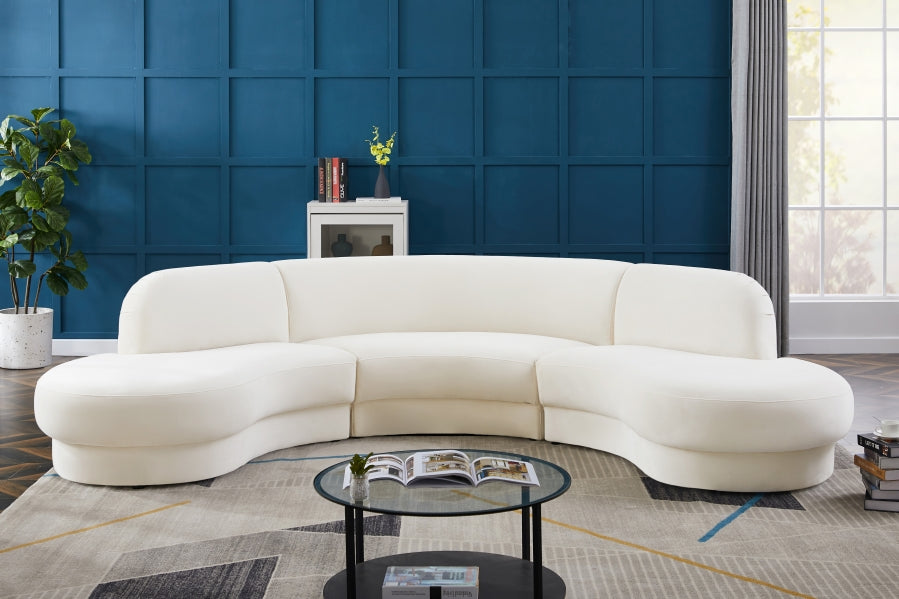 Reva Velvet 3pc. Sectional